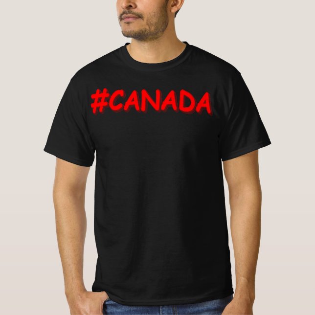 Camiseta "#CANADÁ" Design de Expressão de Cuta. Comprar Ago (Frente)