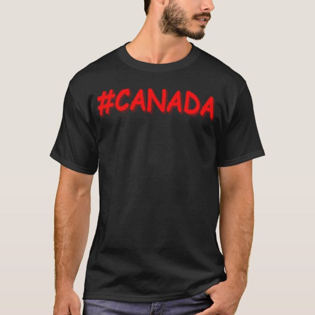 Camiseta "#CANADÁ" Design de Expressão de Cuta. Comprar Ago (Frente)