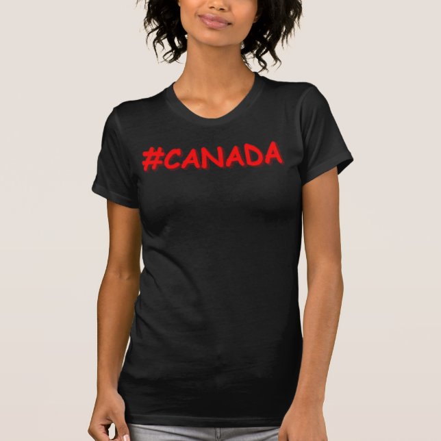 Camiseta "#CANADÁ" Design de Expressão de Cuta. Comprar Ago (Frente)