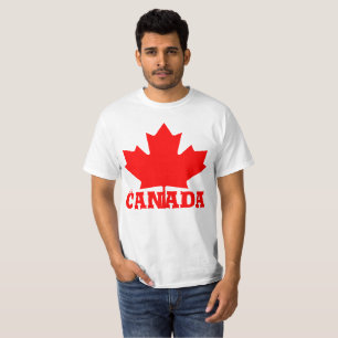 Camiseta Canadá, dia bonito, cartografia vermelha personali