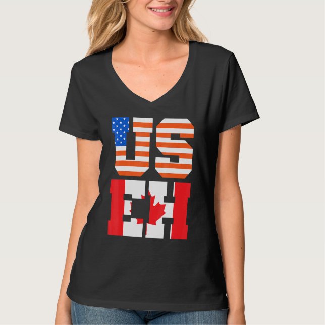 Camiseta Canadá Dia Estados Unidos Canadá Cidadão Canadense (Frente)