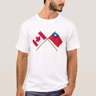 Camiseta Canadá e bandeiras cruzadas Formosa