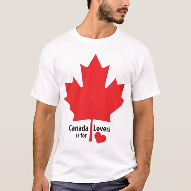Camiseta Canadá é para a folha de bordo dos amantes (Frente)