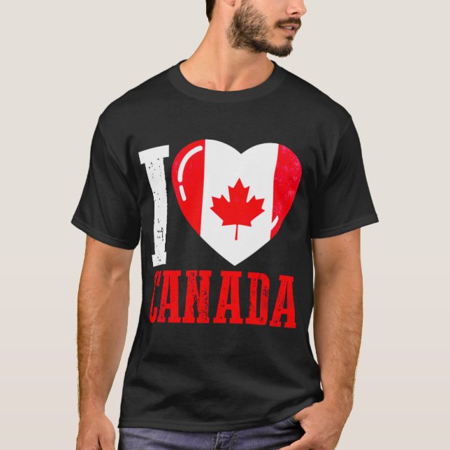 Camiseta Canadá Eu amo Canadá (Frente)