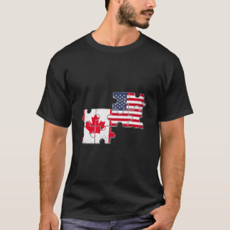 Camiseta Canadá EUA Flag American Canada