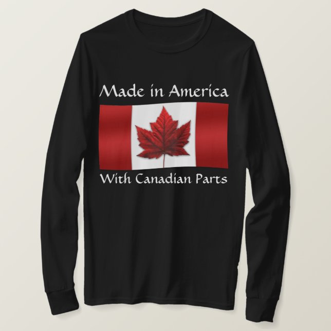 Camiseta Canadá EUA Shirts Canadá EUA Bandeira Souvenirs (Frente do Design)