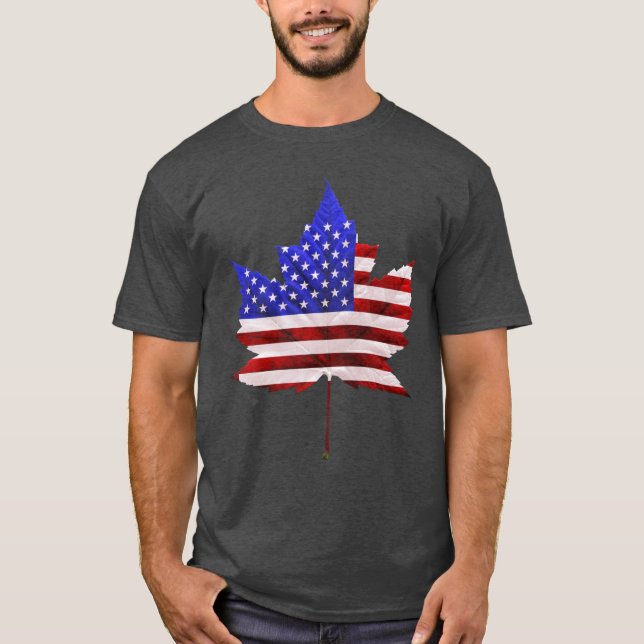 Camiseta Canadá EUA, Souvenir T-shirt mais tamanho masculin (Frente)