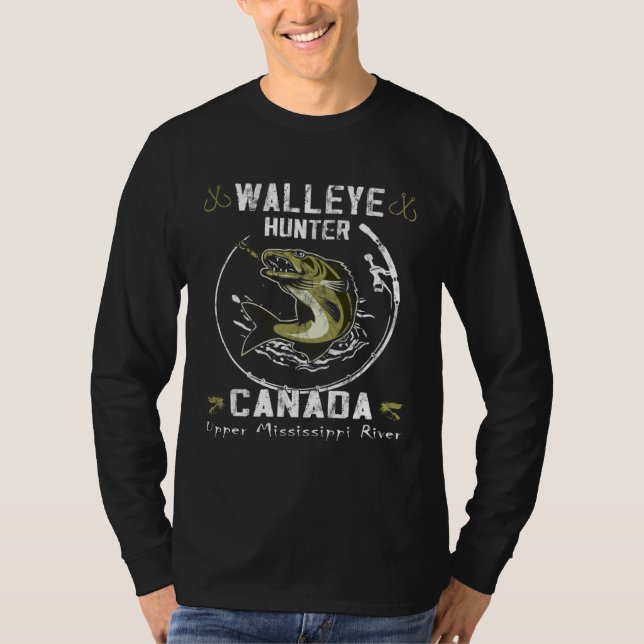 Camiseta Canada fishing walleye fishermen Walleye hunter (Frente)