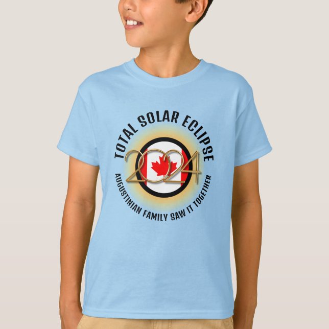 Camiseta CANADA Flag 2024 TOTAL ECLIPSE Blue Kids (Frente)