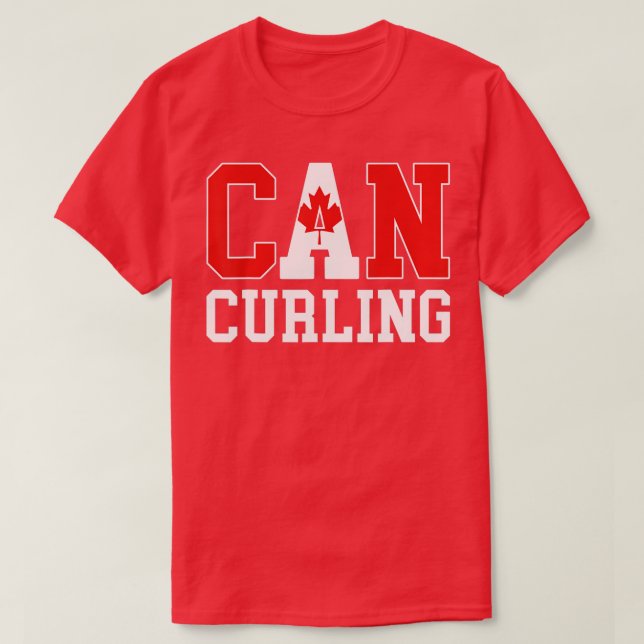 Camiseta Canadá Flag Curler - canadense CAN Curling (Frente do Design)