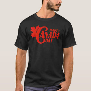 Camiseta Canadá Flag Day Mapeando Folha Canadense Happy Can