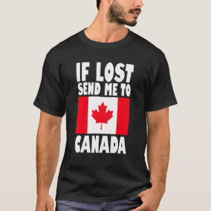 Camiseta Canada Flag Design Se perdido envie-me para o Cana