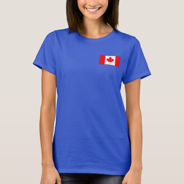 Camiseta Canadá Flag e Map Dk T-Shirt (Frente)