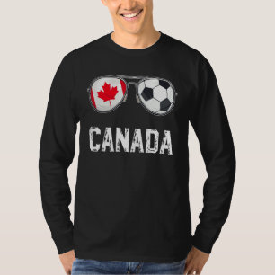 Camiseta Canadá Flag & Football Sunglass Fan Canadense