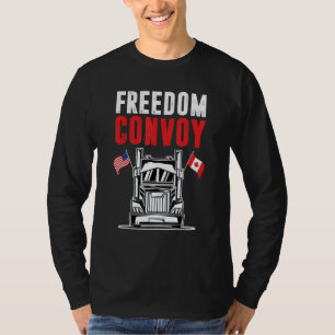 Camiseta Canada Flag Freedom Convoy 2022 - Canadian Trucker