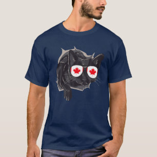 Camiseta Canadá Flag Funny Canadian Cat Sunvidles