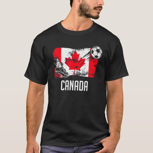 Camiseta Canada Flag Jersey Canadian Soccer Team Canadian (Frente)