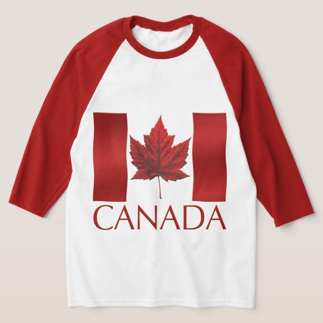 Camiseta Canadá Flag Jersey T-shirts apresenta suvenir shir (Postura )