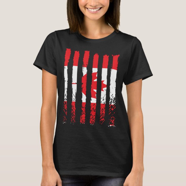 Camiseta Canada flag love proud canadian people maple leaf  (Frente)
