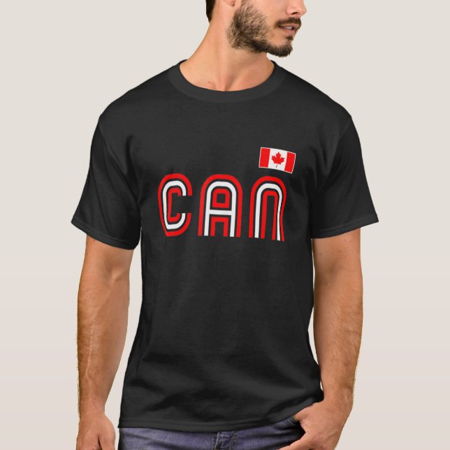 Camiseta Canadá Flag Retro International Country Canadense  (Frente)