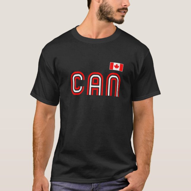 Camiseta Canadá Flag Retro International Country Canadense  (Frente)