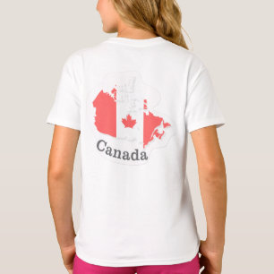 Camiseta Canadá Flag T-Shirt - Flat Sticker Design