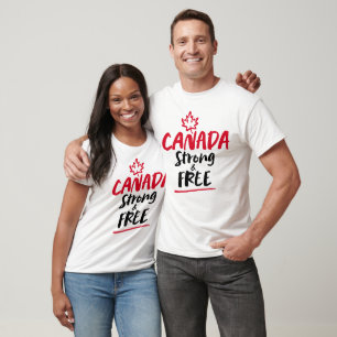 Camiseta CANADÁ Forte e Livre Folha de Bordo Canadense Orgu