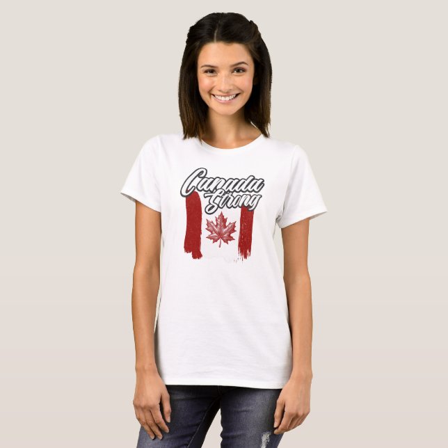 Camiseta Canadá Forte Red & White Flag Mapepaaf (Frente Completa)