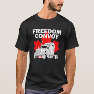 Camiseta Canada Freedom Transporty 2022 Canadian Trucker Ru
