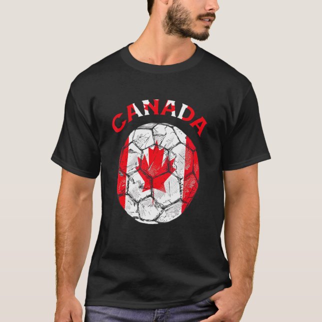 Camiseta Canadá Futebol 2022 Crianças Bandeira Canadiana pa (Frente)