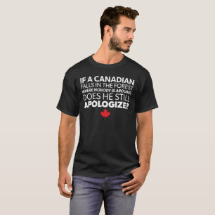 Camiseta Canadá, Humor Canadiano - Desculpar - Novidade Eng