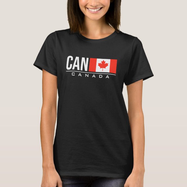 Camiseta Canadá: Indicador de código internacional de país  (Frente)