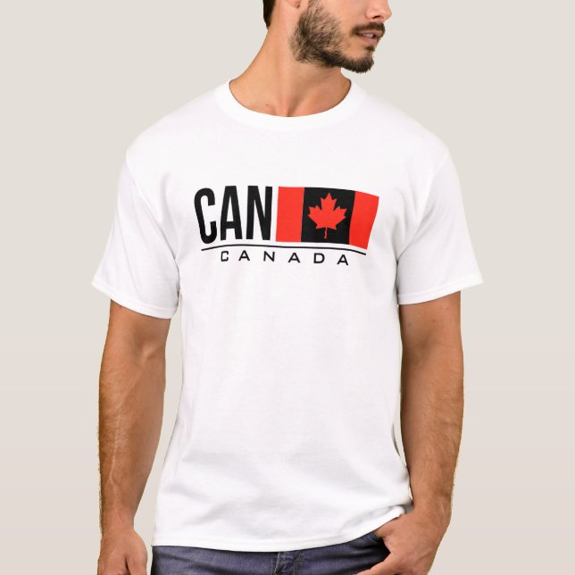 Camiseta Canadá: Indicador de código internacional de país  (Frente)