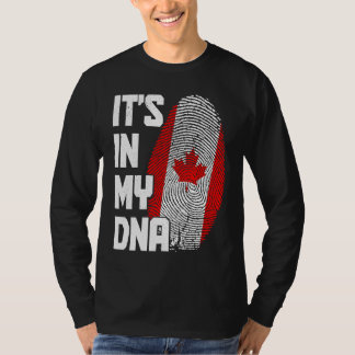 Camiseta Canada It's In My DNA Canadian Flag Pride Roots