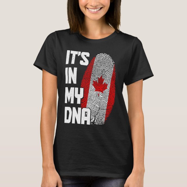 Camiseta Canada It's In My DNA Canadian Flag Pride Roots (Frente)