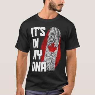 Camiseta Canada It's In My DNA Canadian Flag Pride Roots