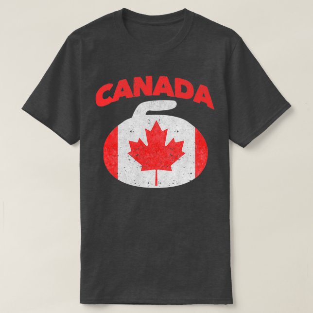 Camiseta Canadá Leaf Canadian Team Curling (Frente do Design)