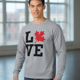 Camiseta Canada Love Maple Leaf Long Sleeve Tee
