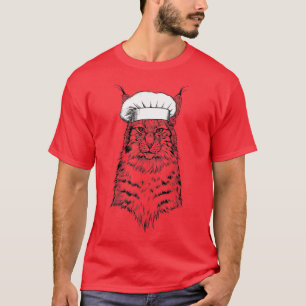 Camiseta Canadá Lyn Cat Chef Cook Engraçado Cozinhar
