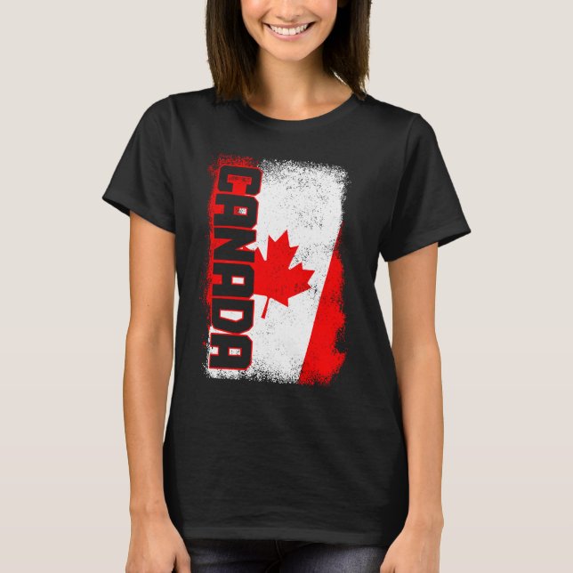 Camiseta Canada Maple Leaf Canadian Flag Pride  4 (Frente)