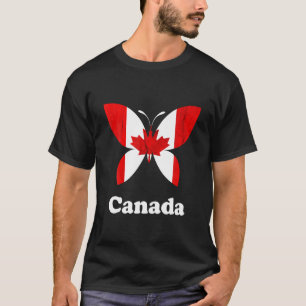 Camiseta Canada Maple Leaf Canadian Pride Butterfly Canadia