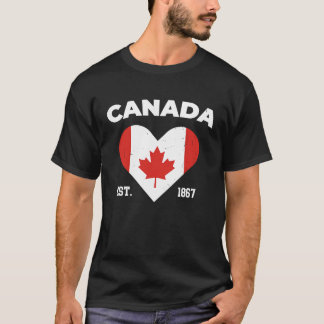 Camiseta Canadá Maple Leaf Flag Heart Canadian Patriot Van