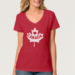 Camiseta Canadá Maple Leaf Heart
