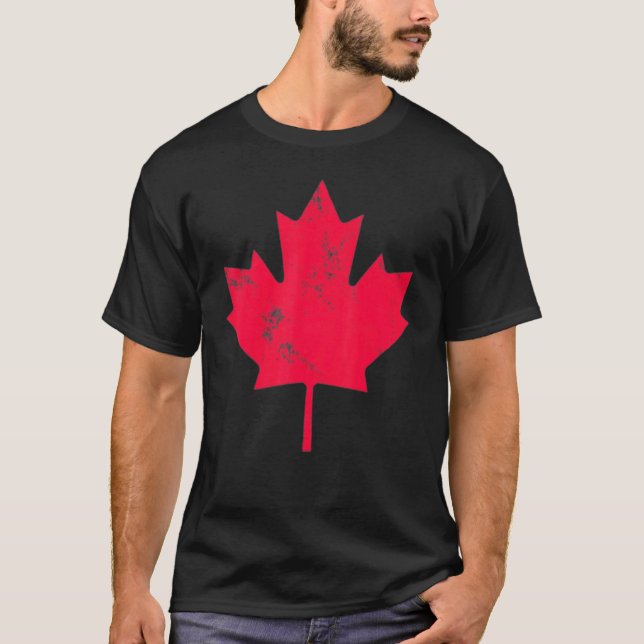 Camiseta Canadá Maple Leaf Pocket (bolso de folhas) em rele (Frente)