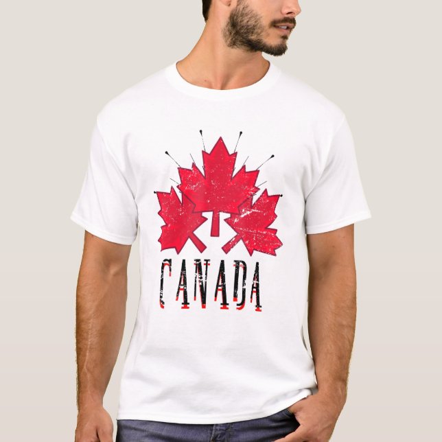 Camiseta Canadá Maple Leaf Proud Canadá (Frente)