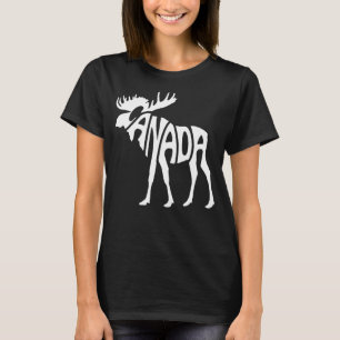 Camiseta Canadá Moose Red White Prioridade Canadense Dia do