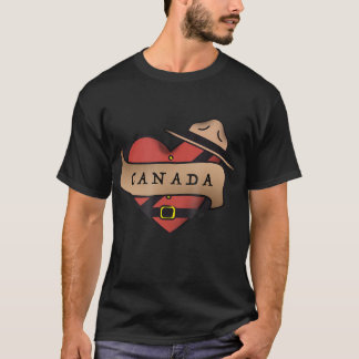Camiseta Canadá Mountie, dia do Canadá, eu amo o Canadá