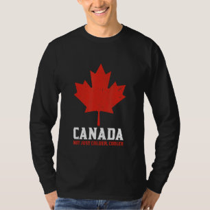 Camiseta Canadá Não Apenas Folha de Mapeamento Canadiana Ma