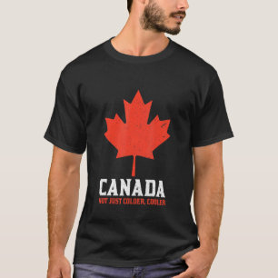 Camiseta Canadá Não Apenas Mais Frio Folha de Bordo Canaden