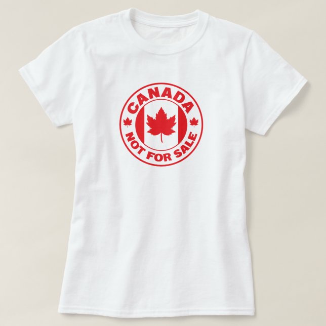 Camiseta Canadá Não Para Venda (Frente do Design)